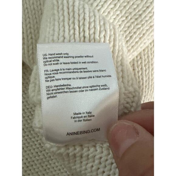 Anine Bing Women's White V-Neckline Sleeveless Knit Tank Top Size Small - Picture 7 of 8